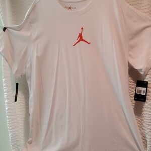 Jordan Jumpman White Red Short Sleeve Tee
